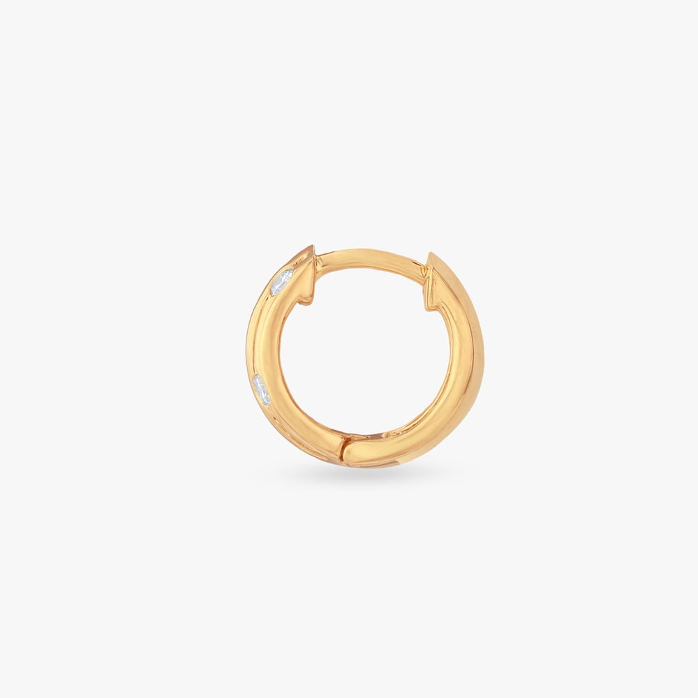 Elite Statement Diamond Hoop Earring For Men,,hi-res image number null