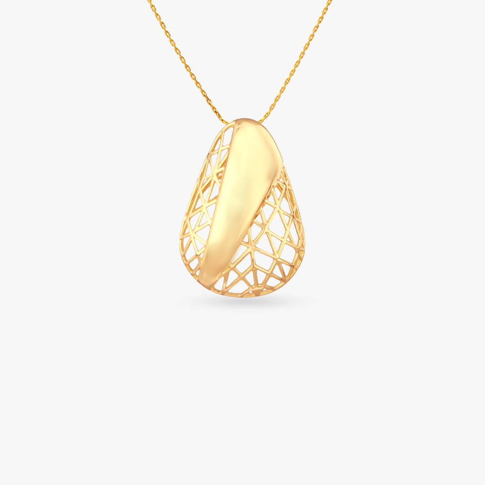 Prism Flow Gold Pendant and Earring Set,,hi-res image number null