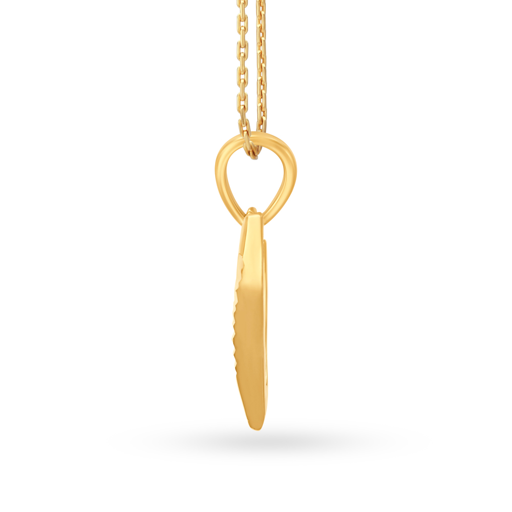Stunning V Letter Gold Pendant,,hi-res image number null