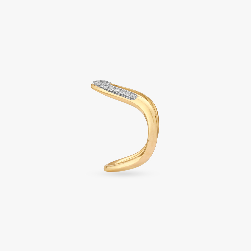 Edgy Sleek Diamond Finger Ring,,hi-res image number null