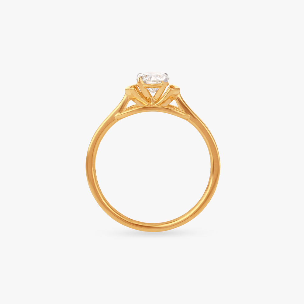 Crescent Embrace Solitaire Ring,,hi-res image number null
