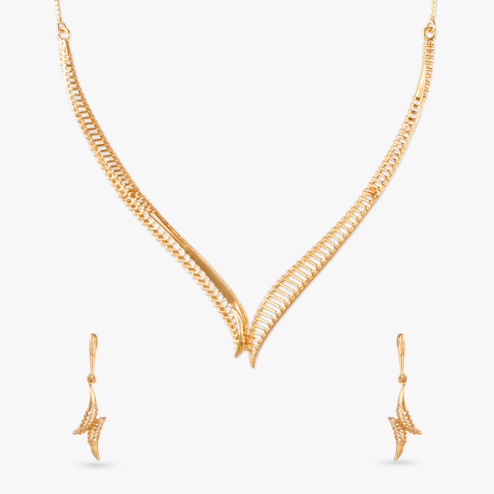 

Winged Grace Gold Necklace Set