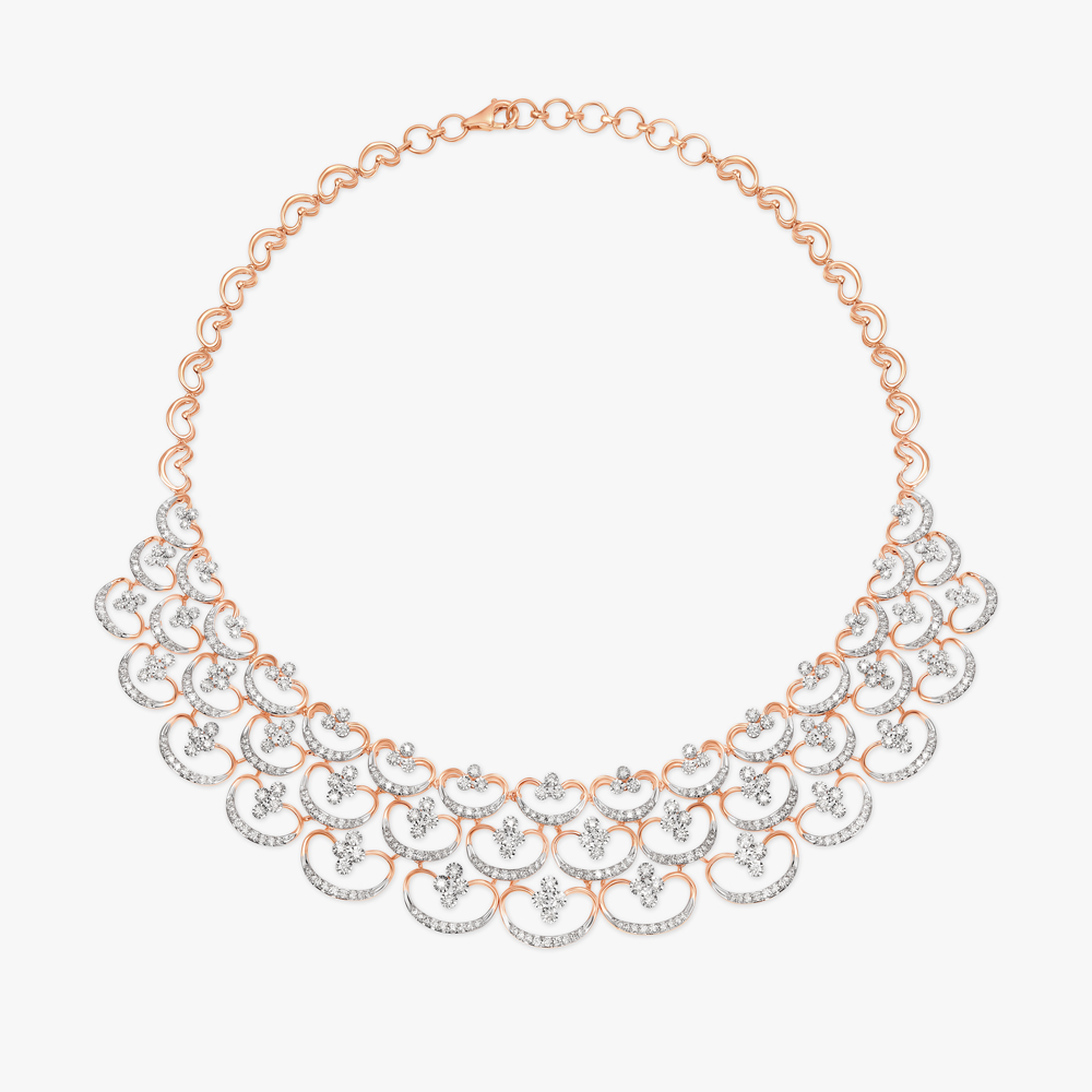 Shimmering Embrace Natural diamond Necklace Set,,hi-res image number null
