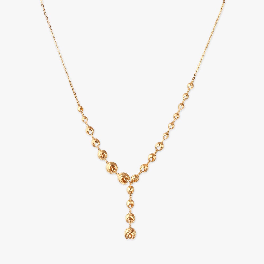 Textured Orb Gold Necklace,,hi-res image number null