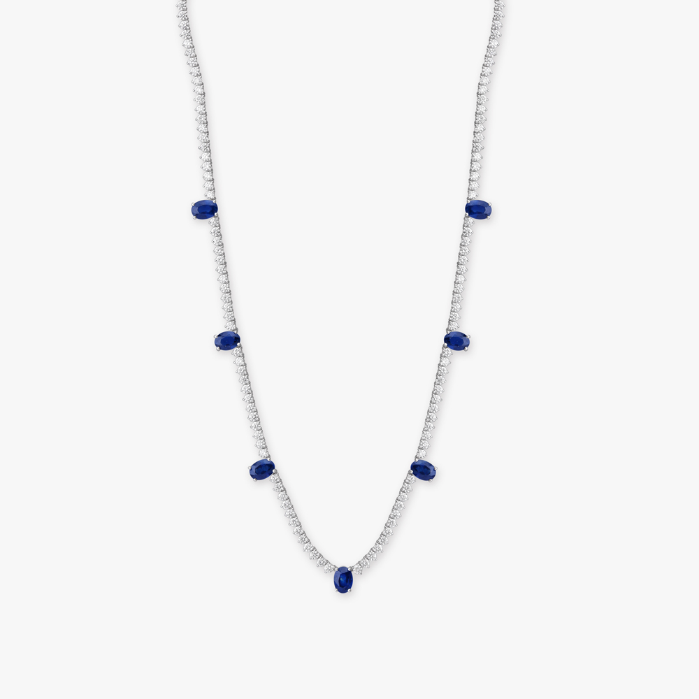 Sapphire Serenity Diamond Necklace Set,,hi-res image number null