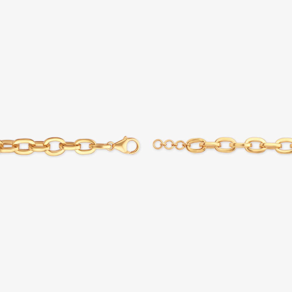Oval Link Gold Bracelet for Men,,hi-res image number null