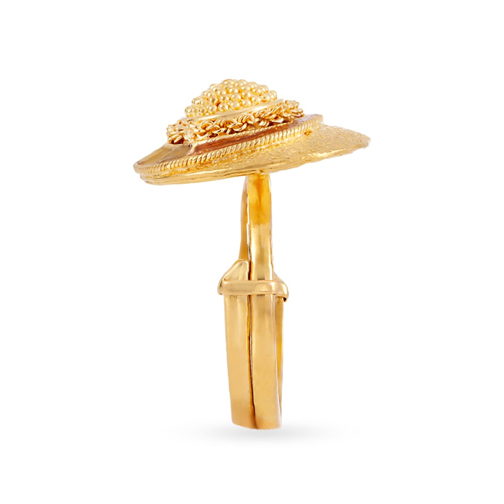 Contemporary Meenakari Gold Finger Ring,,hi-res image number null