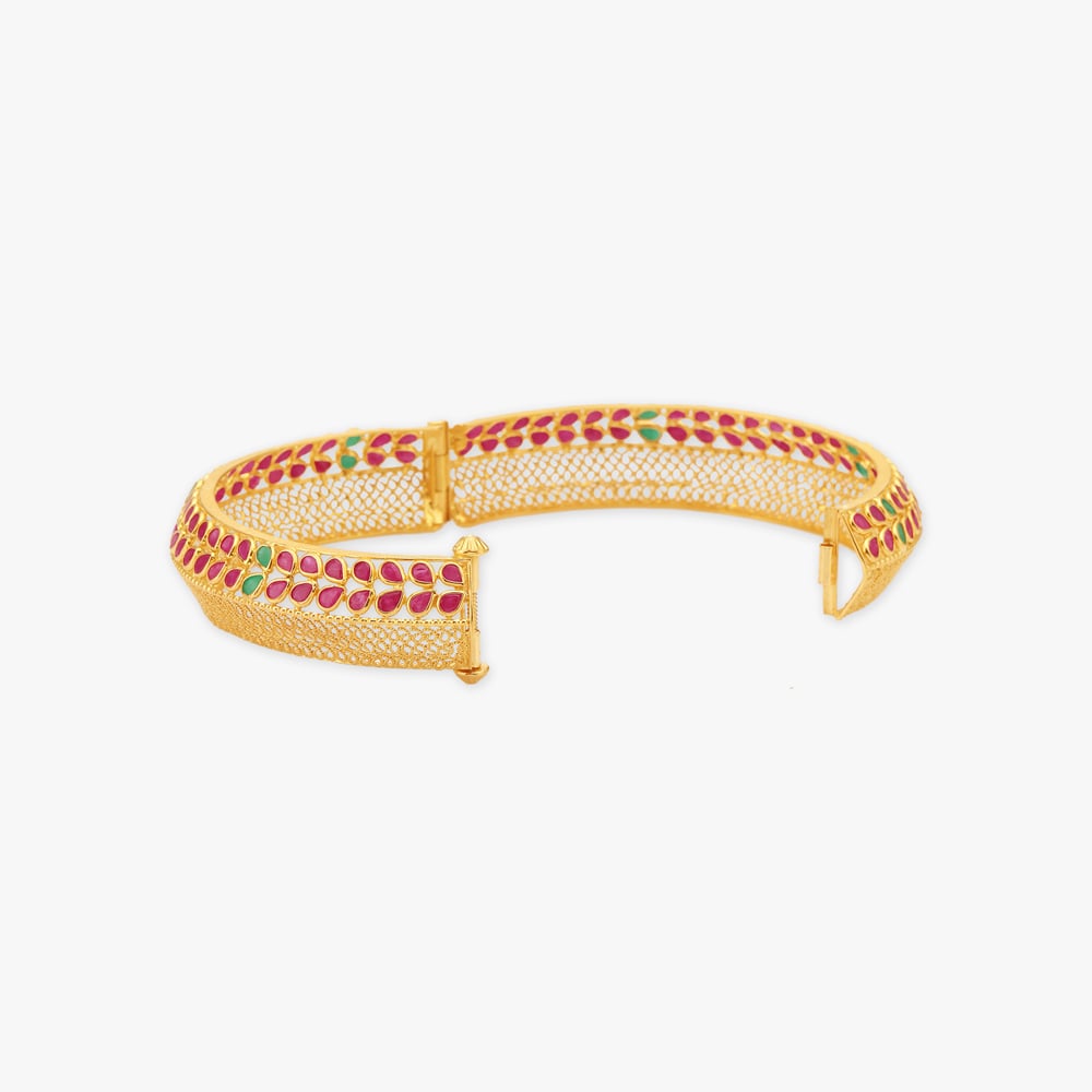 Regal Blossom Gold Bangle,,hi-res image number null