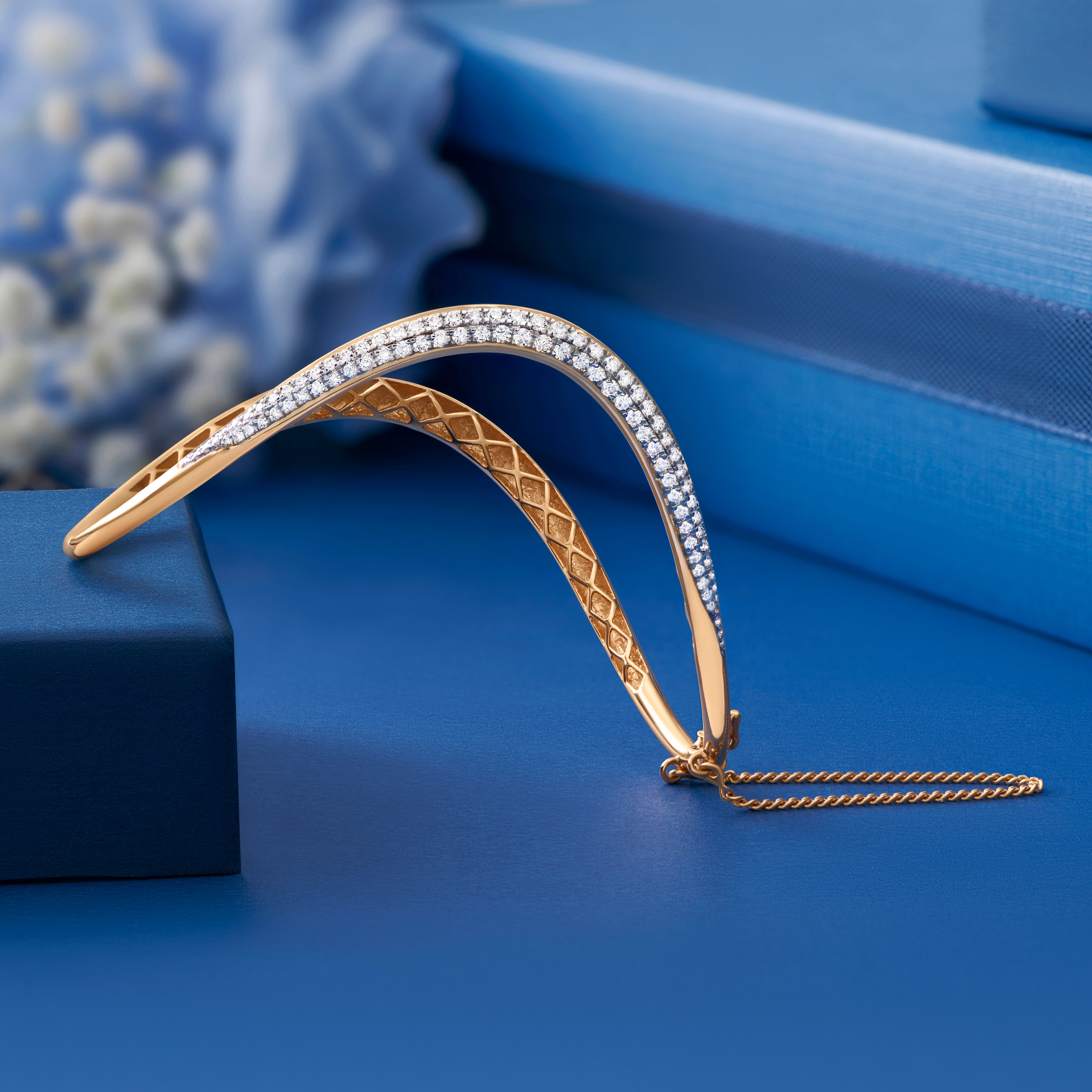 Wave Diamond Bangle,,hi-res image number null