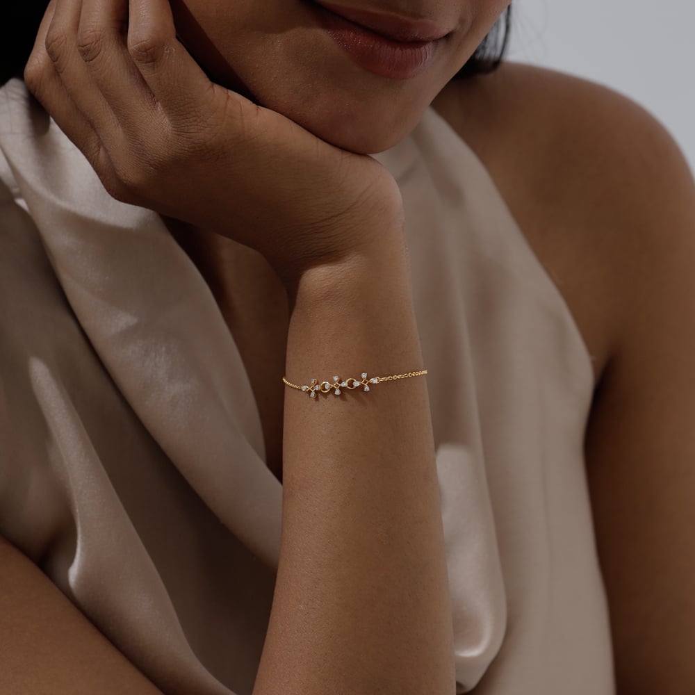 Delicate Bloom Diamond Bracelet,,hi-res image number null