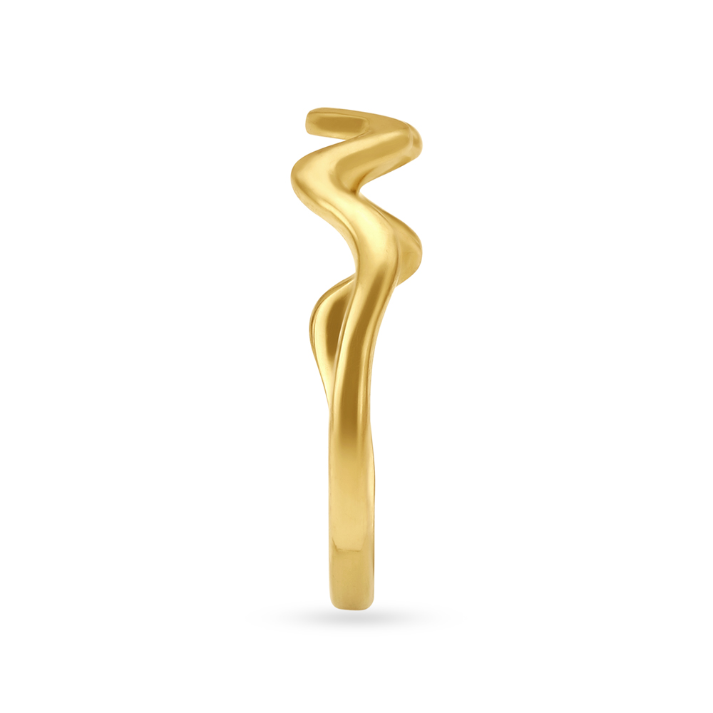 Contemporary Wavy Gold Ring,,hi-res image number null