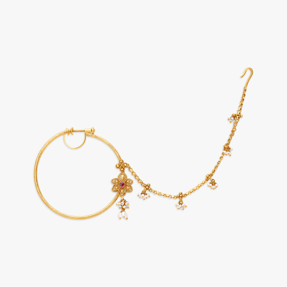 Traditional Elegant Nose Pin,,hi-res image number null