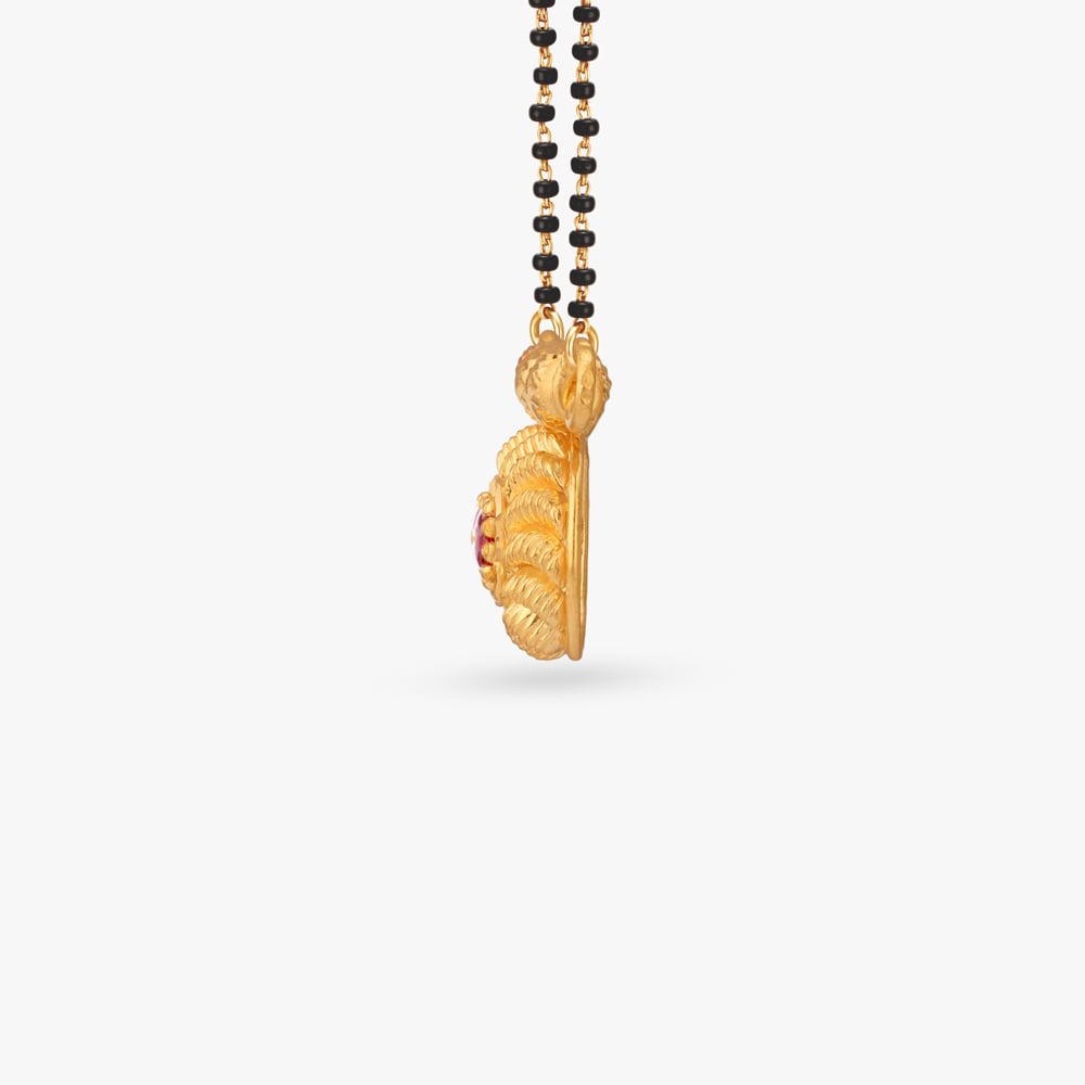 Heritage Charm Gold Thali Pendant,,hi-res image number null