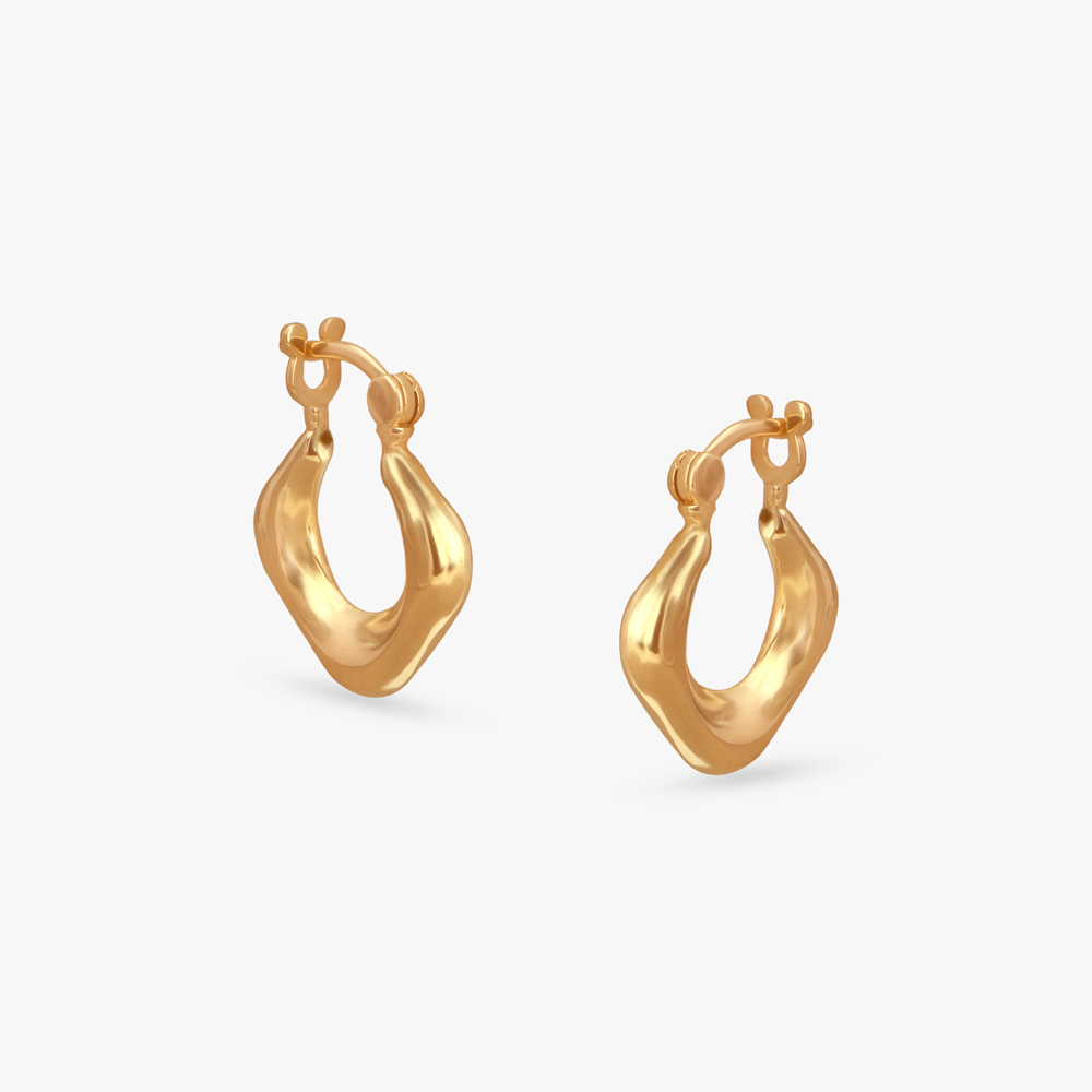 

Molten Glow Gold Hoop Earrings