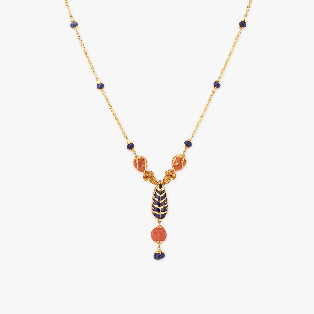 Bloom Trail Gold Pendant with Chain,,hi-res image number null