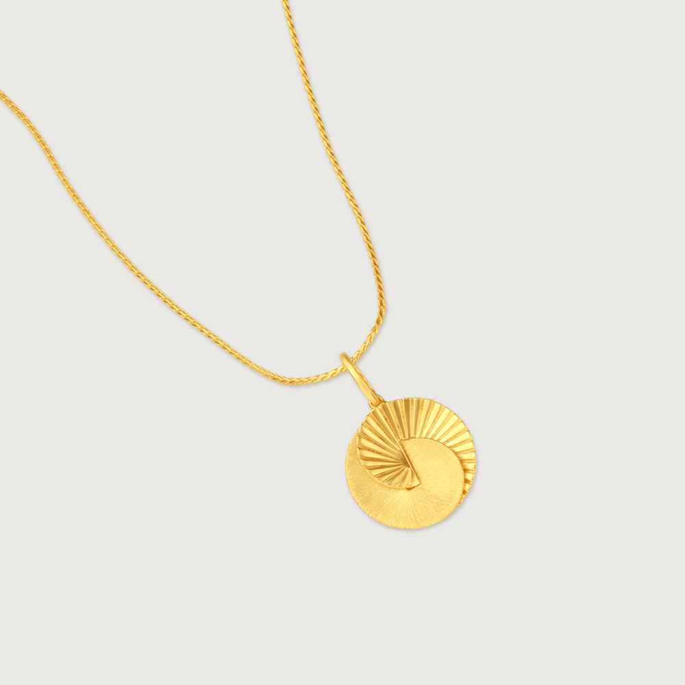 Radiant Sculpted Gold Pendant,,hi-res image number null