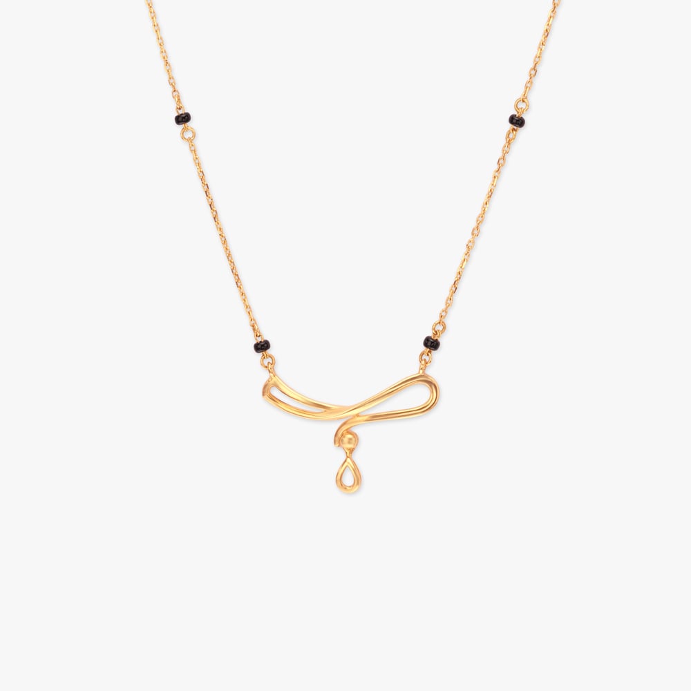 Ribbon Loop Gold Mangalsutra,,hi-res image number null