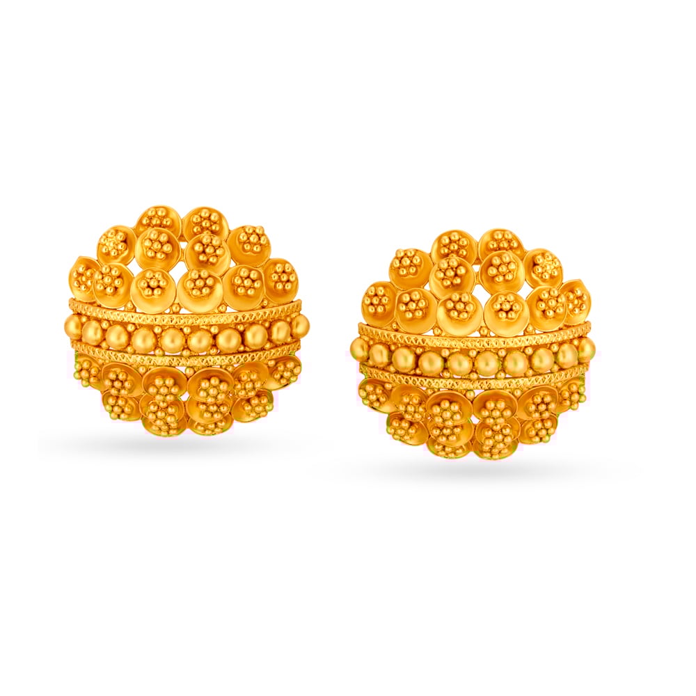 

Rawa Work Gold Stud Earrings