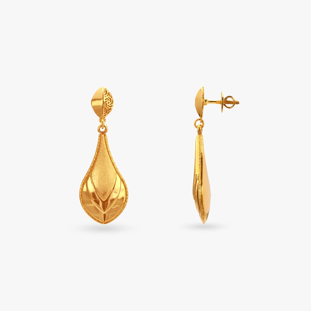 Radiant Filigree Gold Drop Earrings,,hi-res image number null