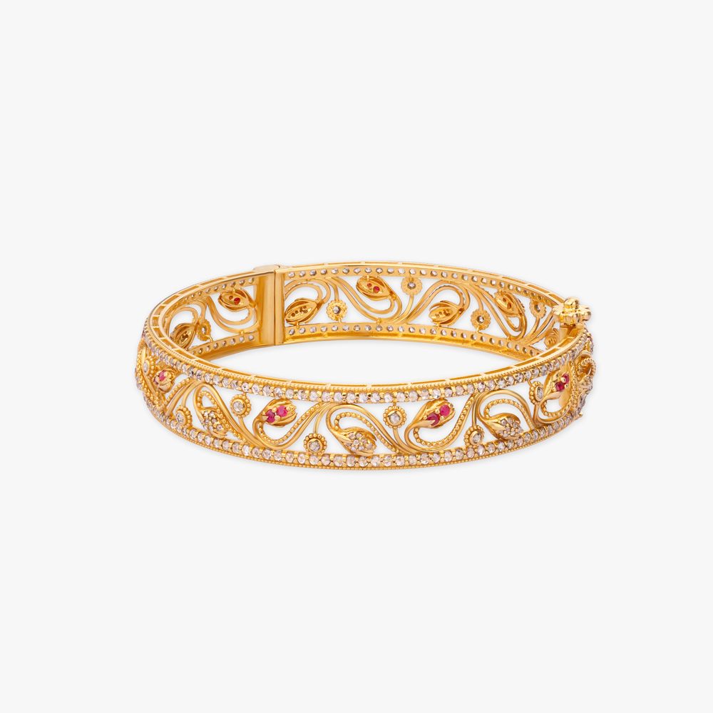 Creeper Poise Gold Bangles,,hi-res image number null