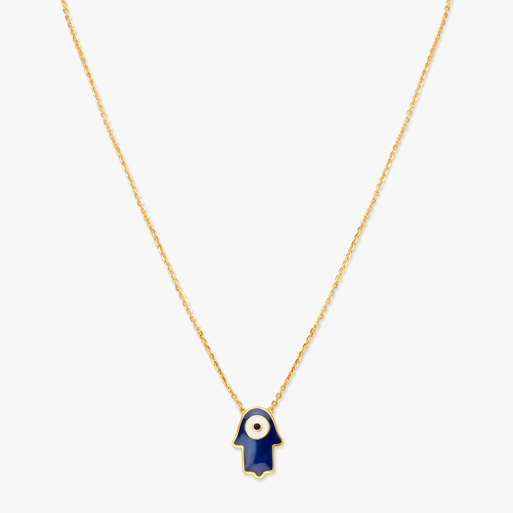Protective and Charming! Hamsa Pendant with Chain,,hi-res image number null