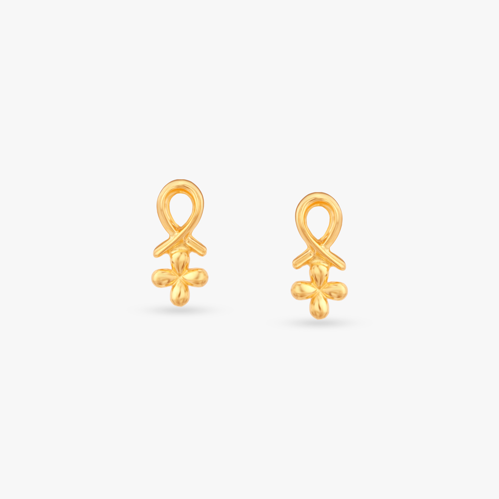 

Sunshine Loop Gold Stud Earrings For Kids