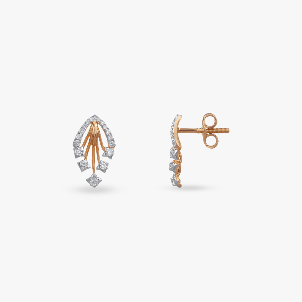 Luminous Stream Diamond Stud Earrings,,hi-res image number null