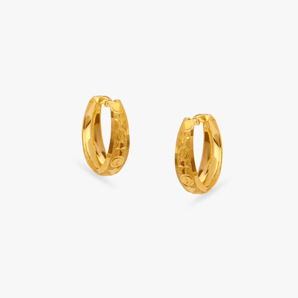 

Celestial Spark Gold Hoop Earrings