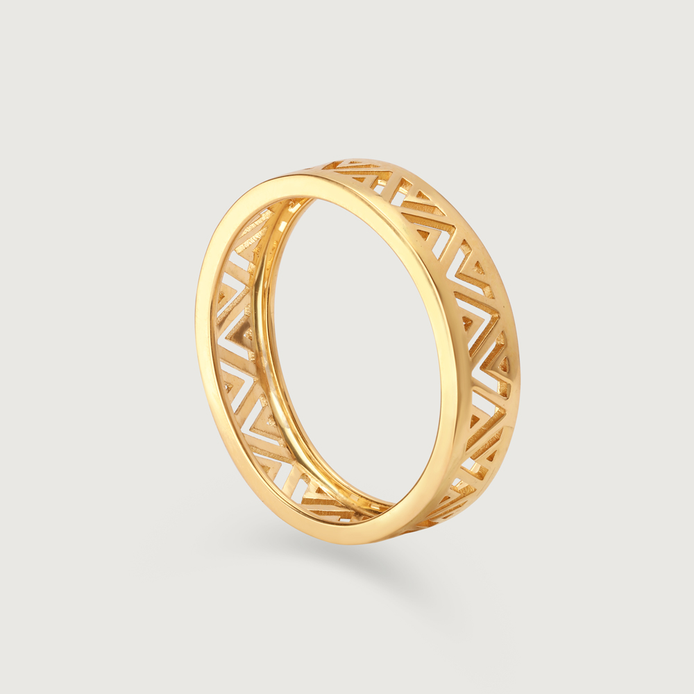 Warli Whirlwind 22KT Gold Finger Ring,,hi-res image number null
