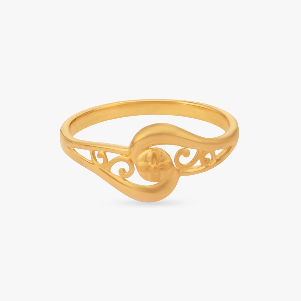 Swirl Bloom Gold Ring,,hi-res image number null