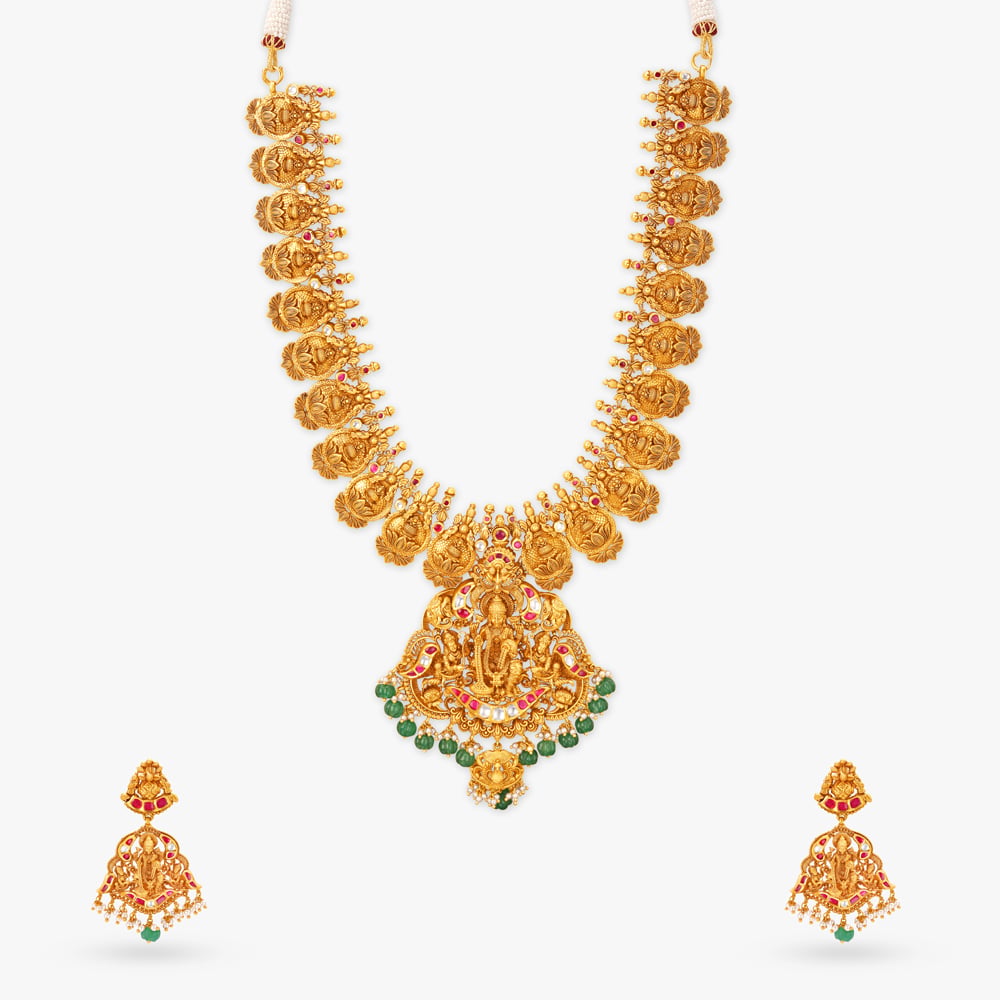 Divine Lakshmi Gold Haram Set,,hi-res image number null