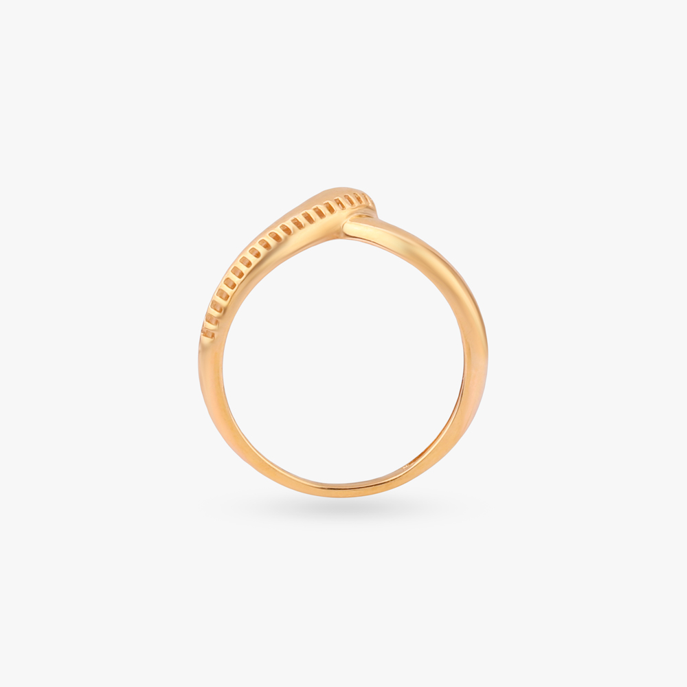 Sculpted Arc Gold Ring,,hi-res image number null