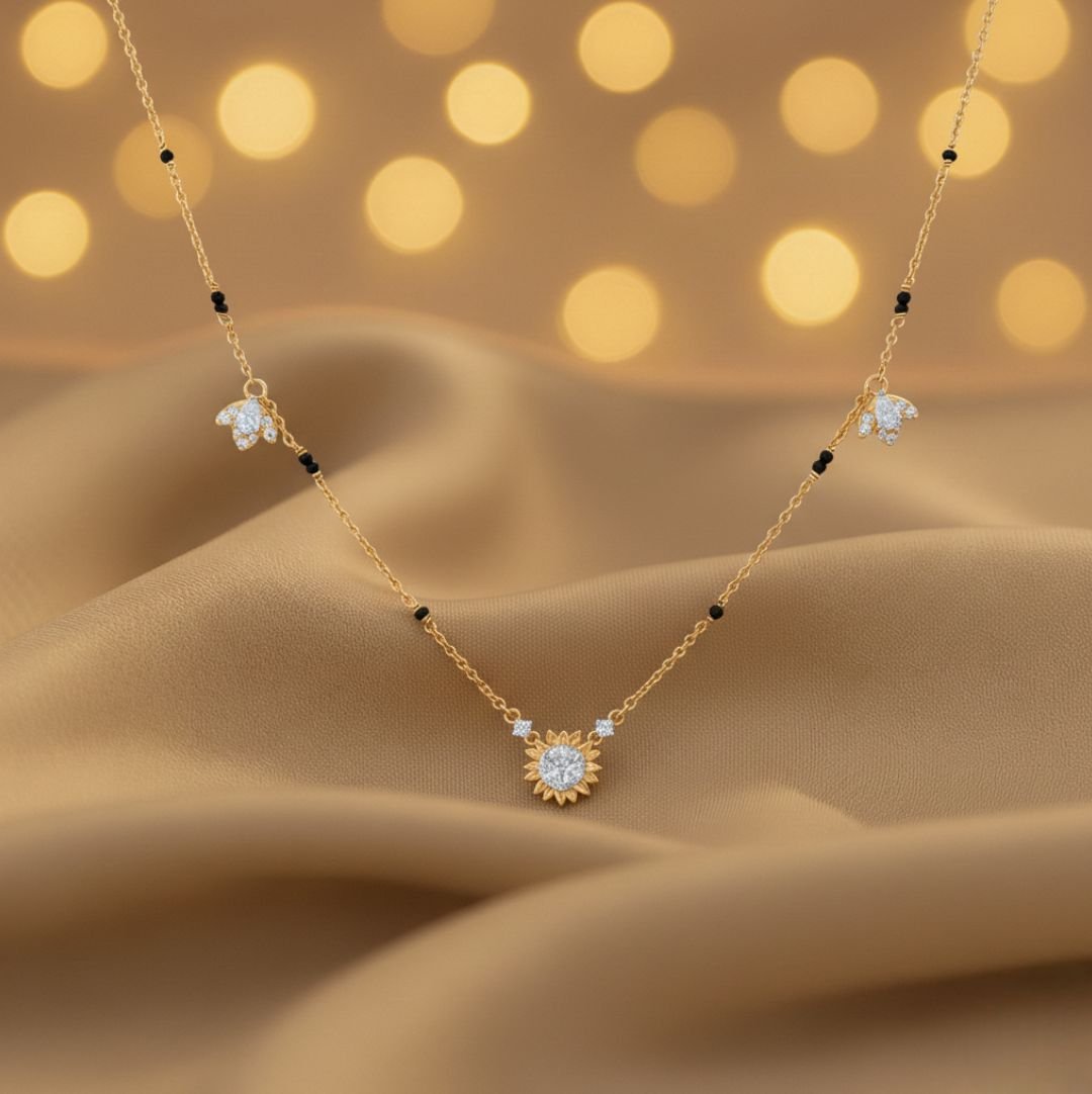 

Floral Spark Diamond Mangalsutra