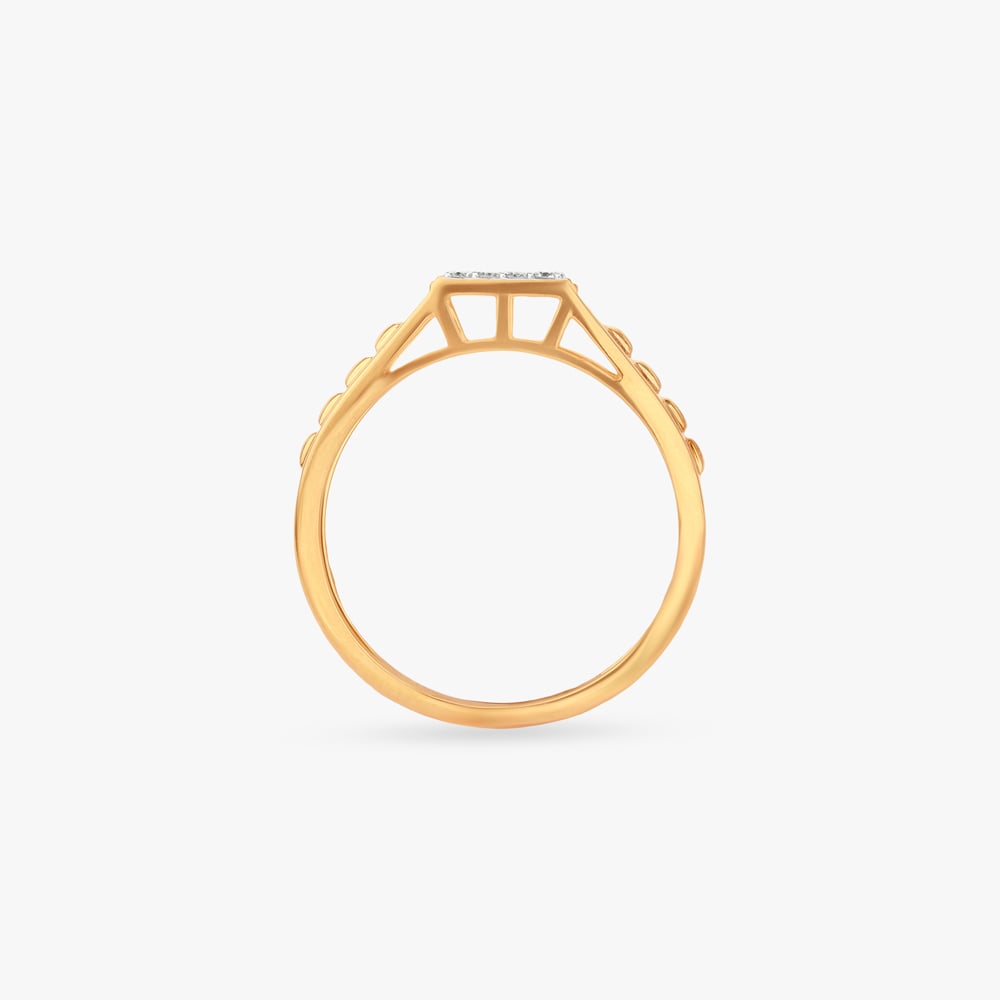 Regal Grid Diamond Ring for Men,,hi-res image number null
