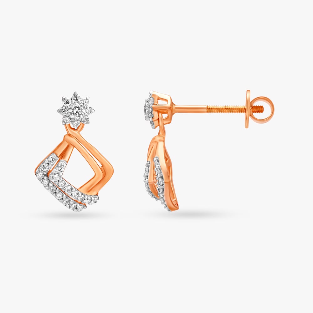 

Illume Arc Diamond Drop Earrings