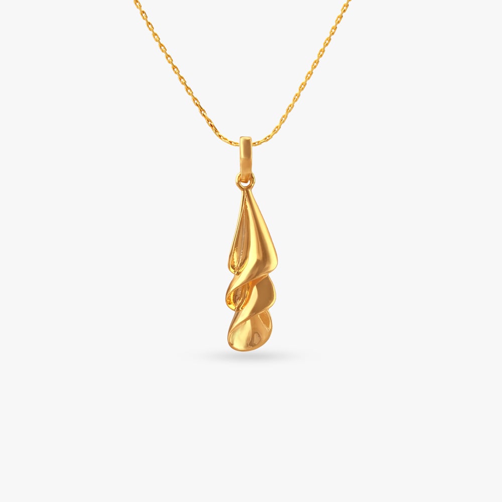 

Flow Form Gold Pendant