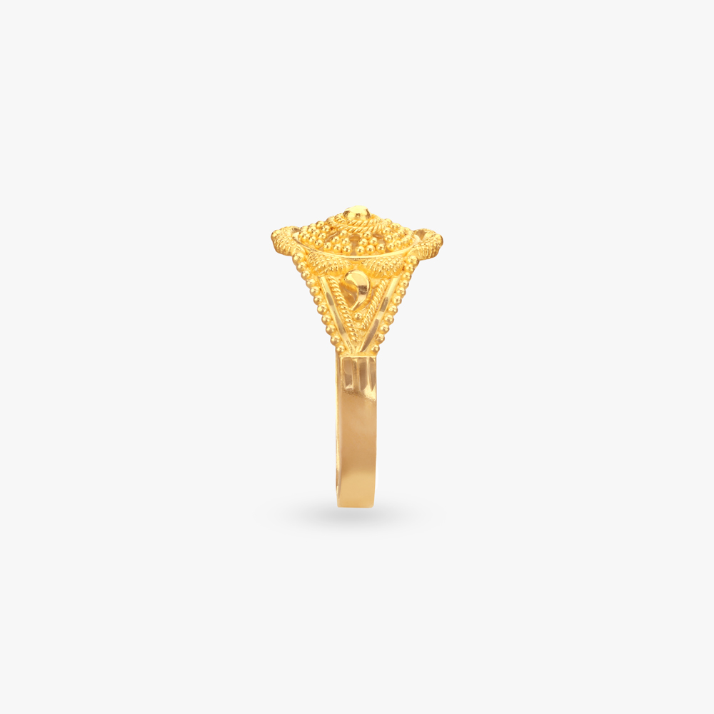 Ornate Bloom Gold Ring,,hi-res image number null