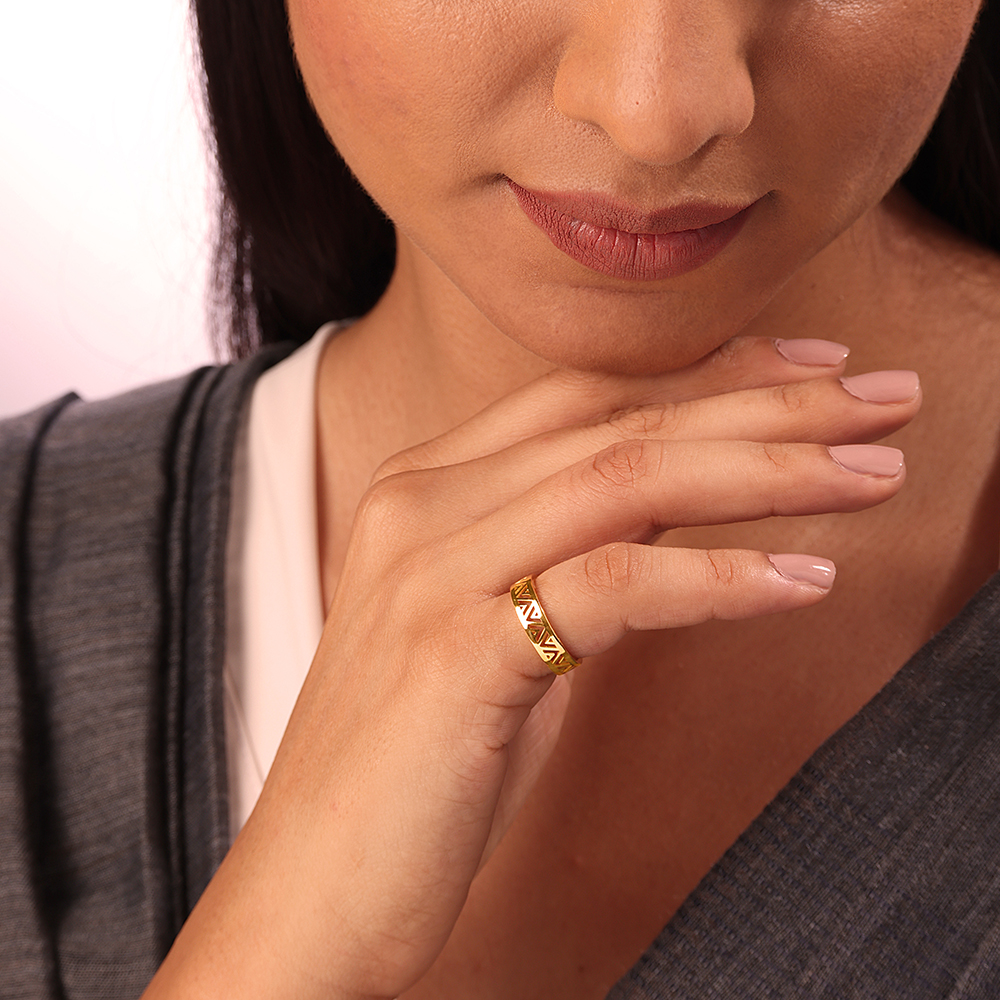 Warli Whirlwind 22KT Gold Finger Ring,,hi-res image number null