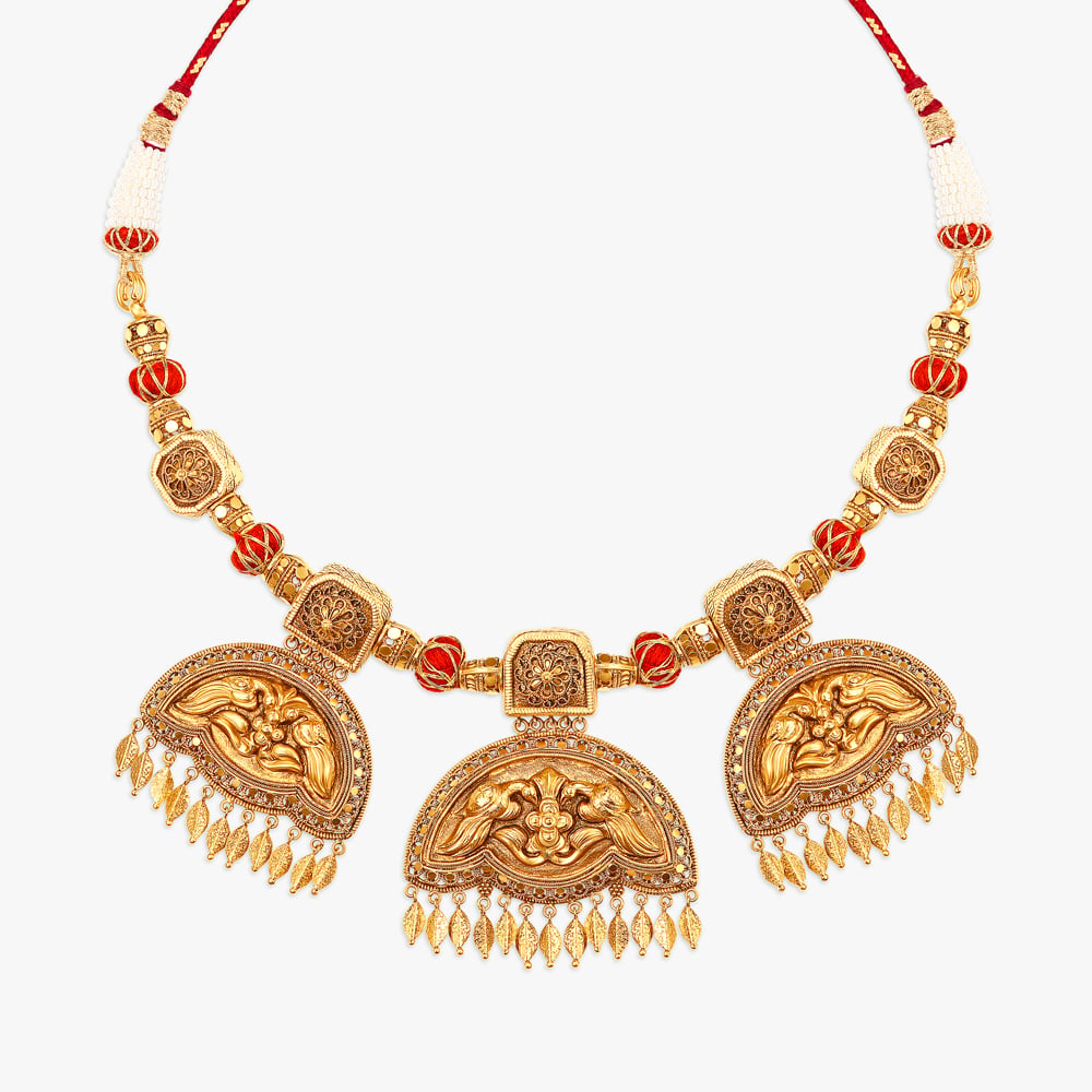 Majestic Chitrai Ornate Beads Necklace Set,,hi-res image number null
