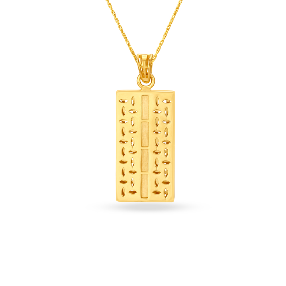 Carved Gold Pendant For Men