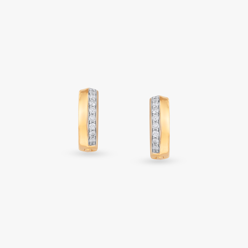 Iconic Power Diamond Hoop Earrings For Men,,hi-res image number null