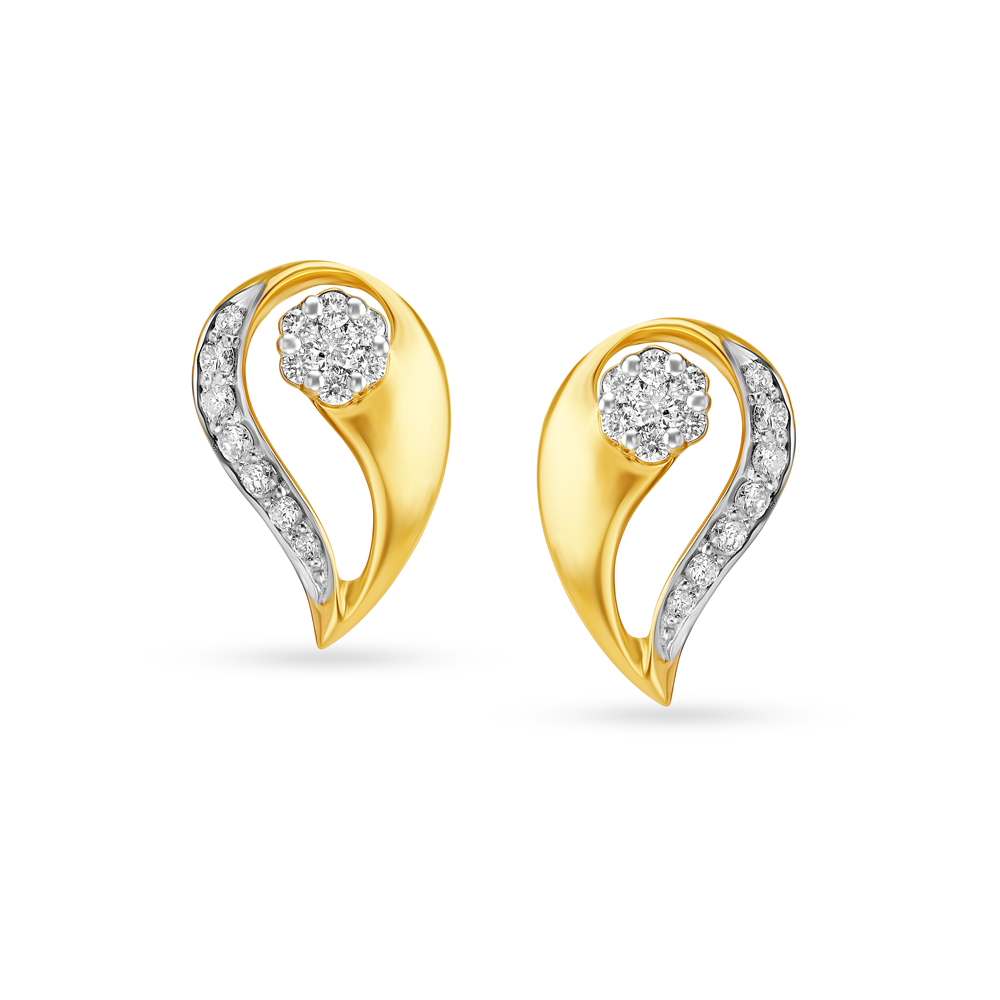 Tanishq 18KT Diamond V Studs Earring