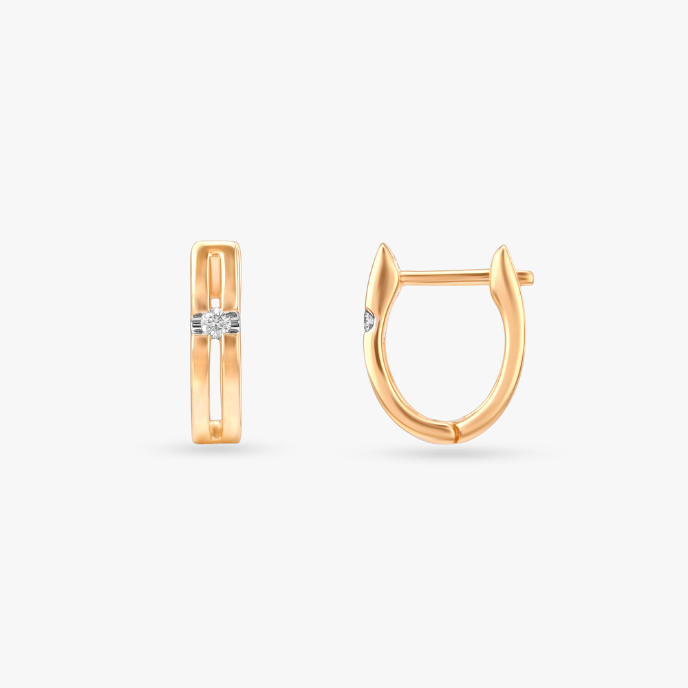 Urban Edge Diamond Hoop Earrings,,hi-res image number null