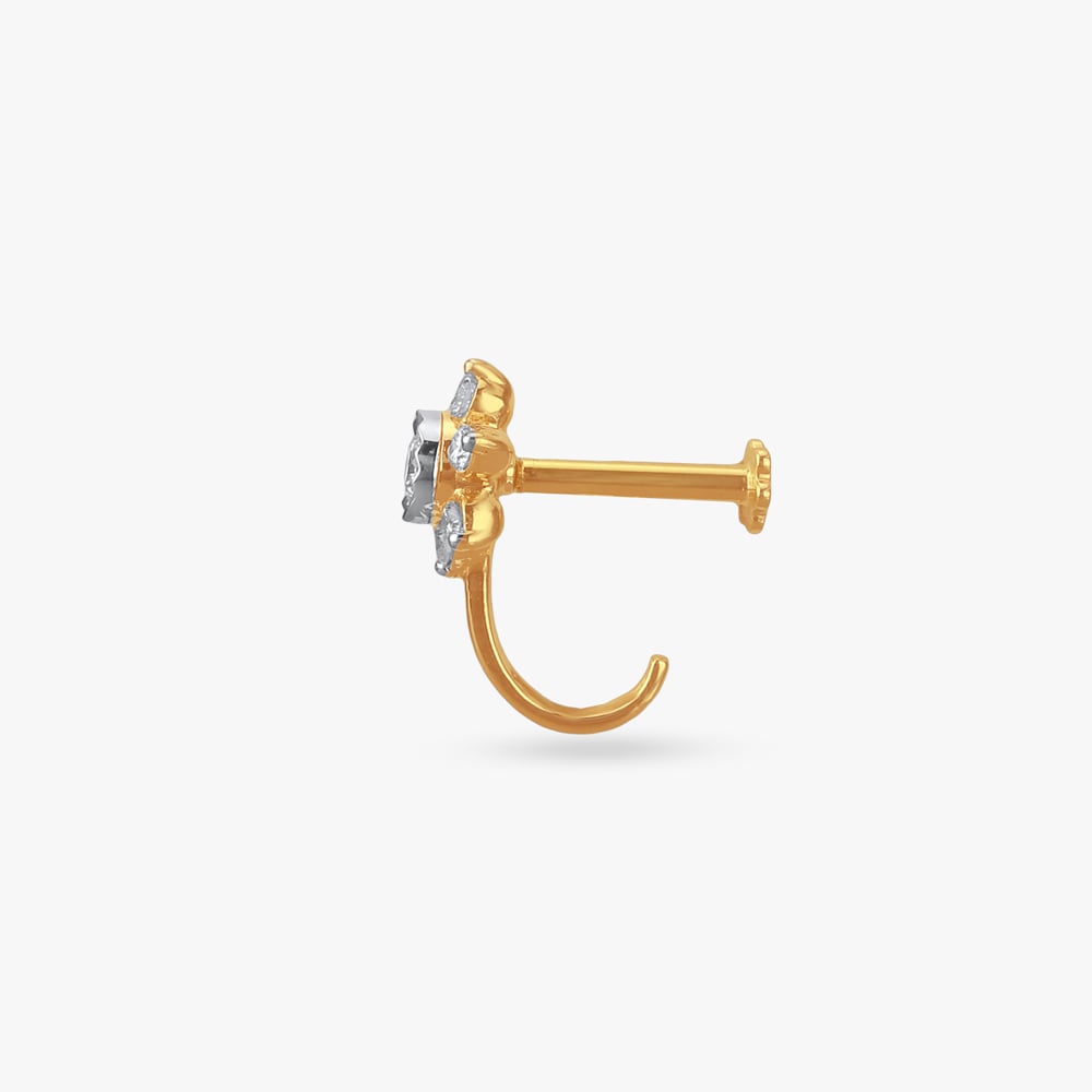 Petite Blossom Diamond Nose Pin,,hi-res image number null