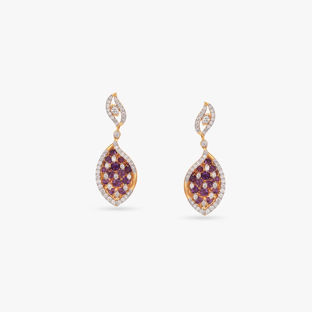 Twilight Bloom Diamond Drop Earrings,,hi-res image number null