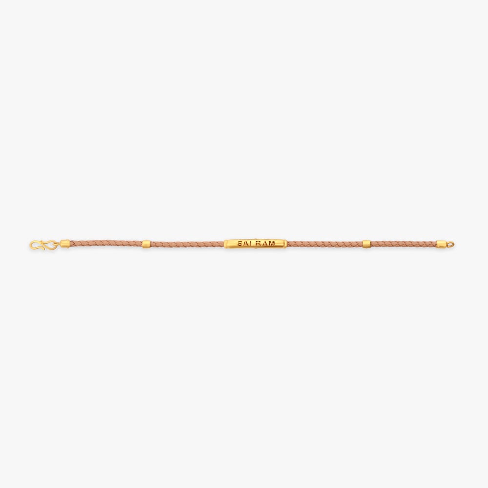 Sai Ram Serenity Gold Bracelet for Men,,hi-res image number null