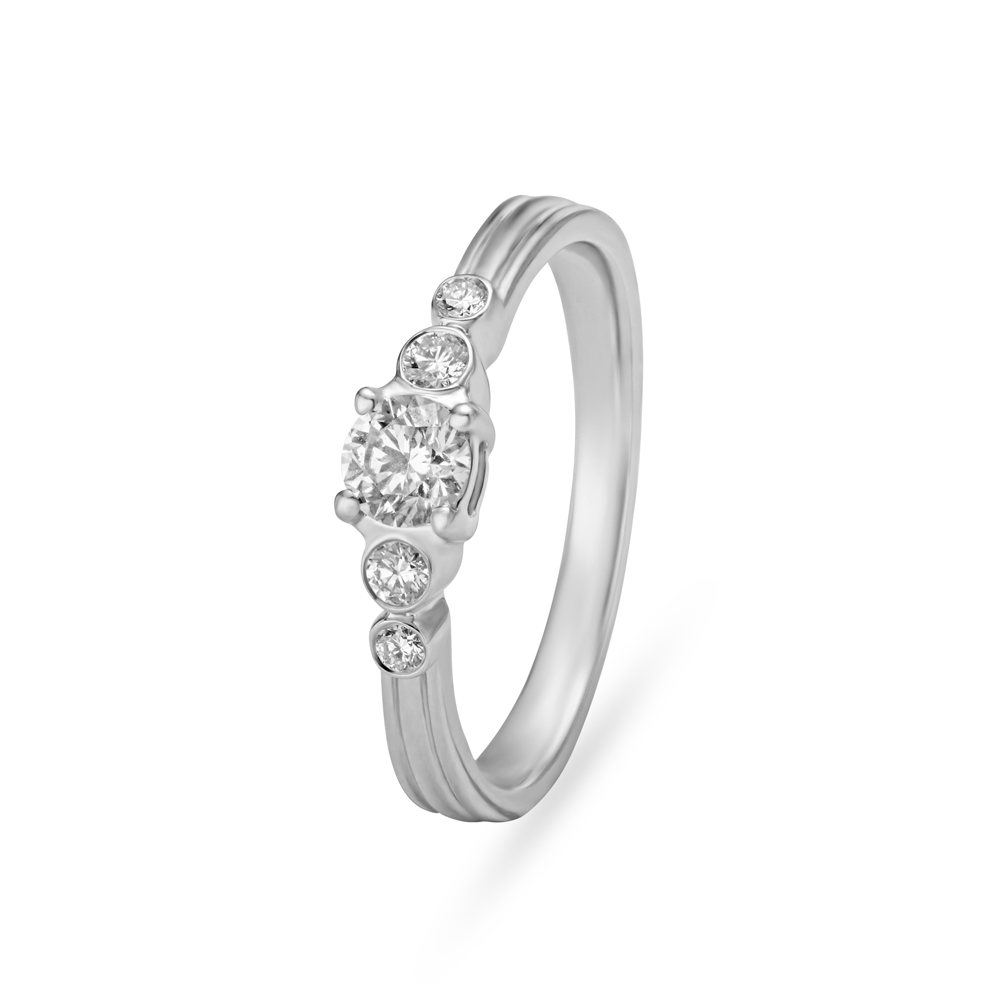 Enchanting White Platinum Finger Ring