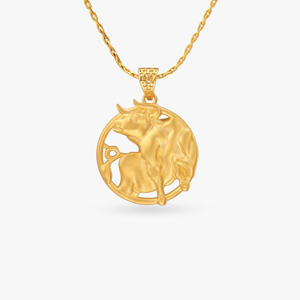 

Taurus Zodiac Gold Pendant