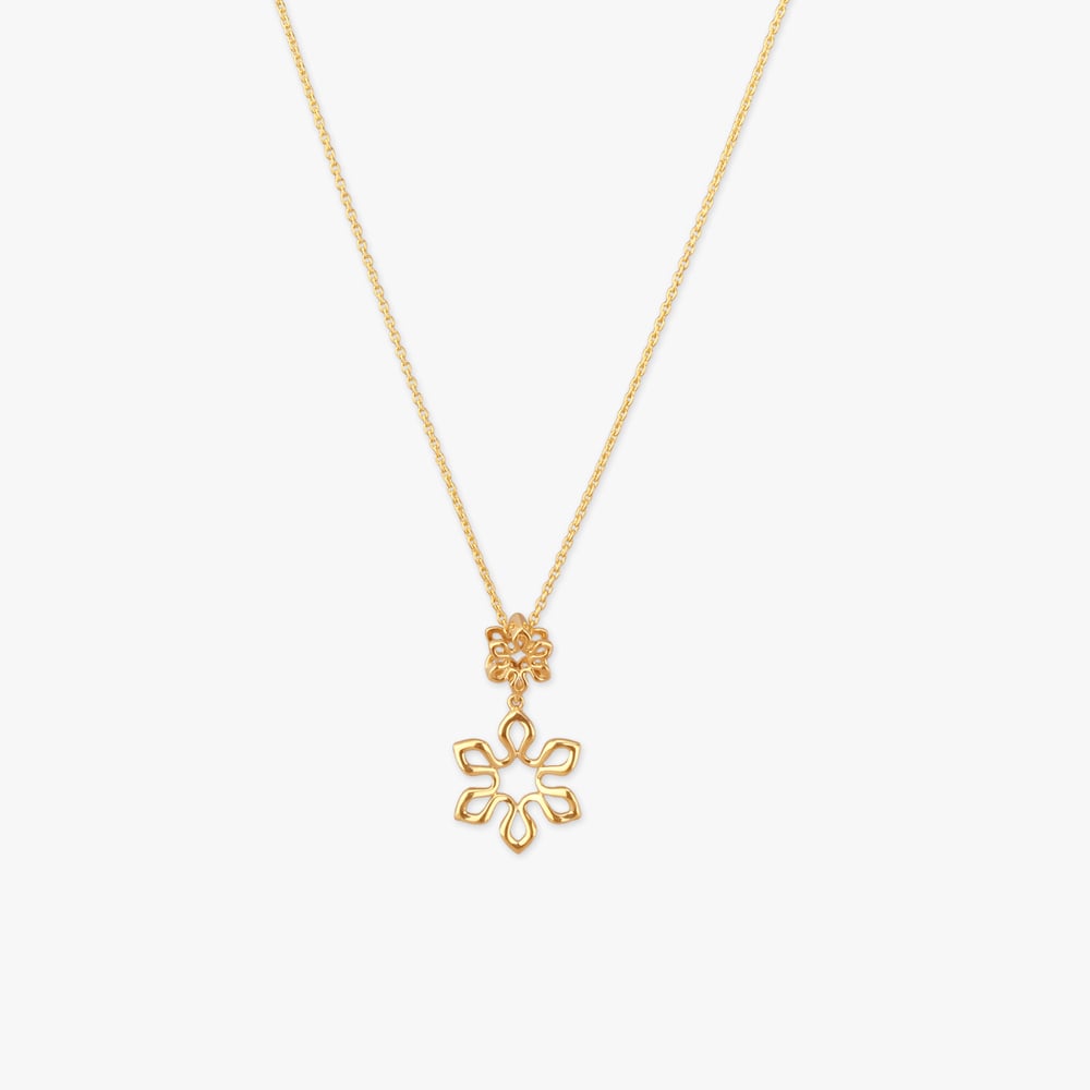 

Petal Crown Gold Pendant with Chain