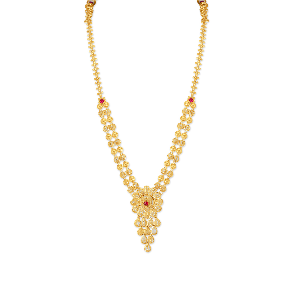 Breathtaking Gold Stamp Filigree Necklace Set,,hi-res image number null